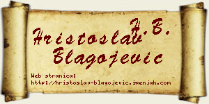 Hristoslav Blagojević vizit kartica